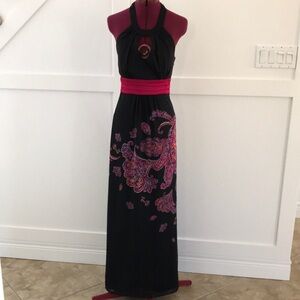 Le Chateau Halter Maxi Dress Size XS